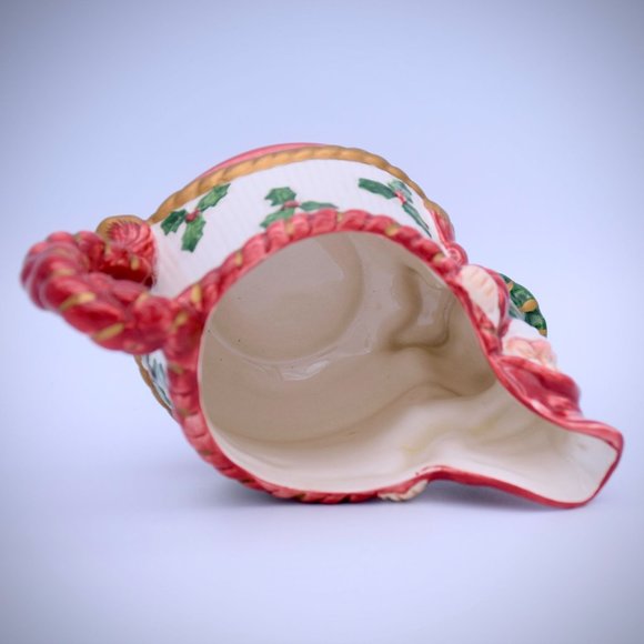 Fitz & Floyd Vintage Old World Elf Creamer Sugar Bowl Set Earthenware Christmas - Picture 7 of 16